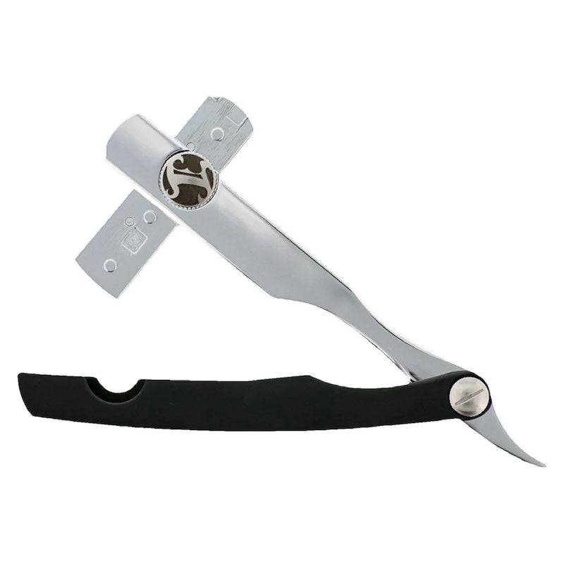 IBC Chrome/Black Straight Razor